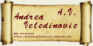 Andrea Veledinović vizit kartica